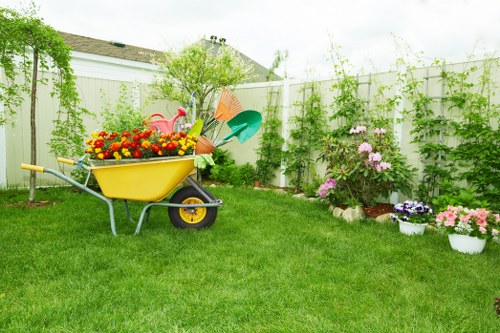 Seasonal garden maintenance in a Chislehurst backyard